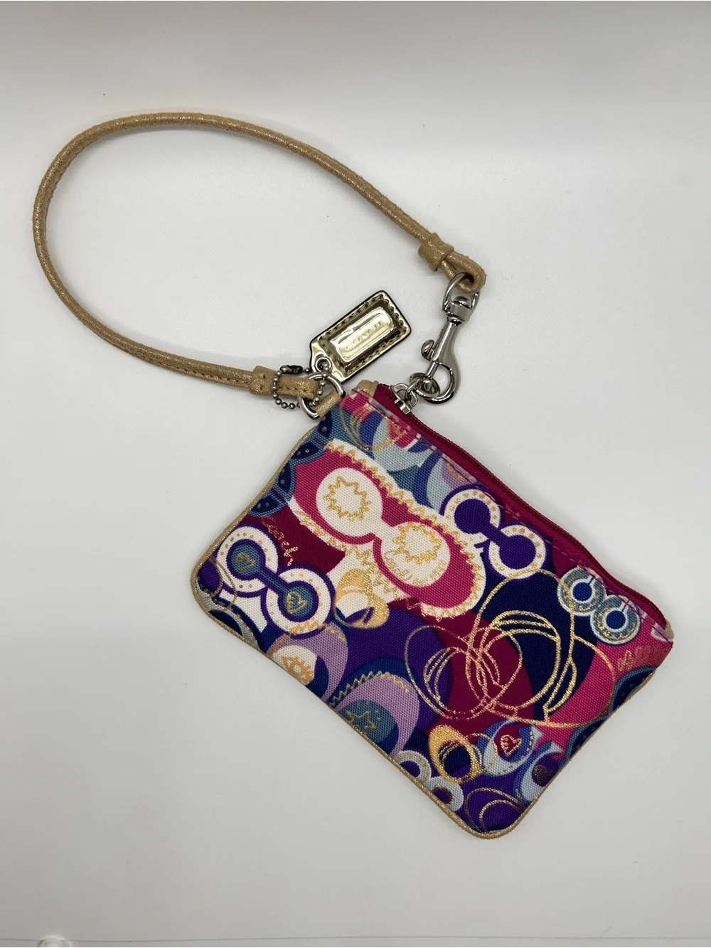 Coach Poppy Collection Vintage wristlet Pop C graffiti pattern print